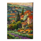 Farmhouse Fields Abstract Mosaic Style Painting Art Print