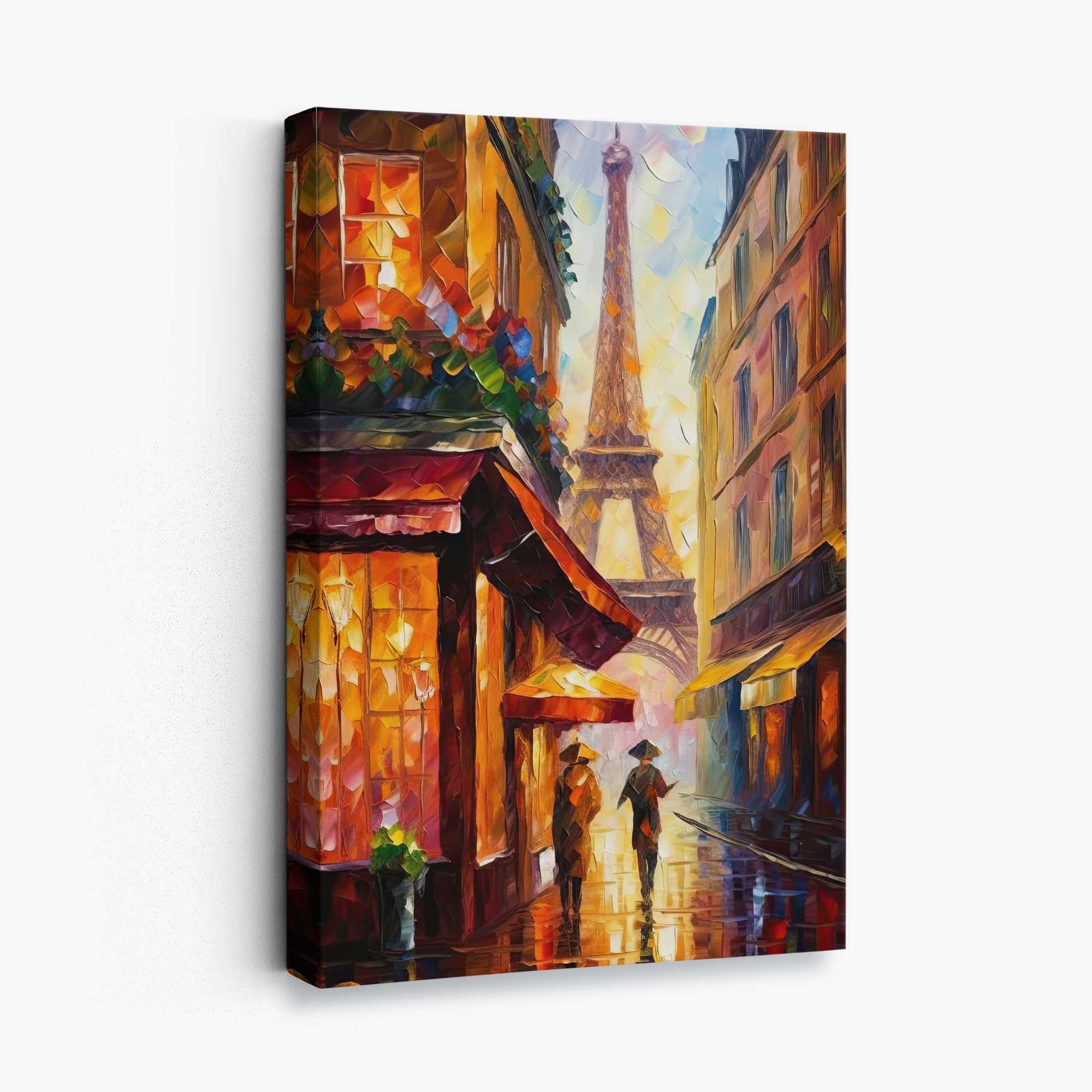 Paris Street Palette Knife Abstract Painting Canvas Print | Artze Wall Art UK