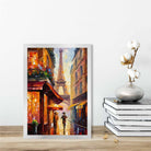 Paris Street Palette Knife Abstract Painting Art Print