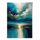 Ocean Painting with Gold Effect Art Print No 2