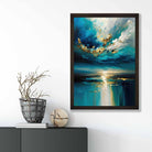Ocean Painting with Gold Effect Art Print No 2