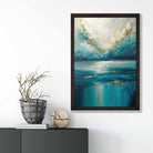 Ocean Painting with Gold Effect Art Print No 3