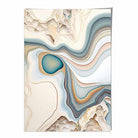 Abstract Contemporary Art Print in Beige and Blue No 1