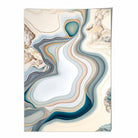 Abstract Contemporary Art Print in Beige and Blue No 3