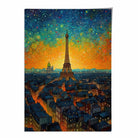 Colourful Painting Art Print of Paris at Sunset