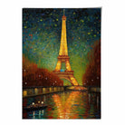 Colourful Painting Art Print of Paris at Night