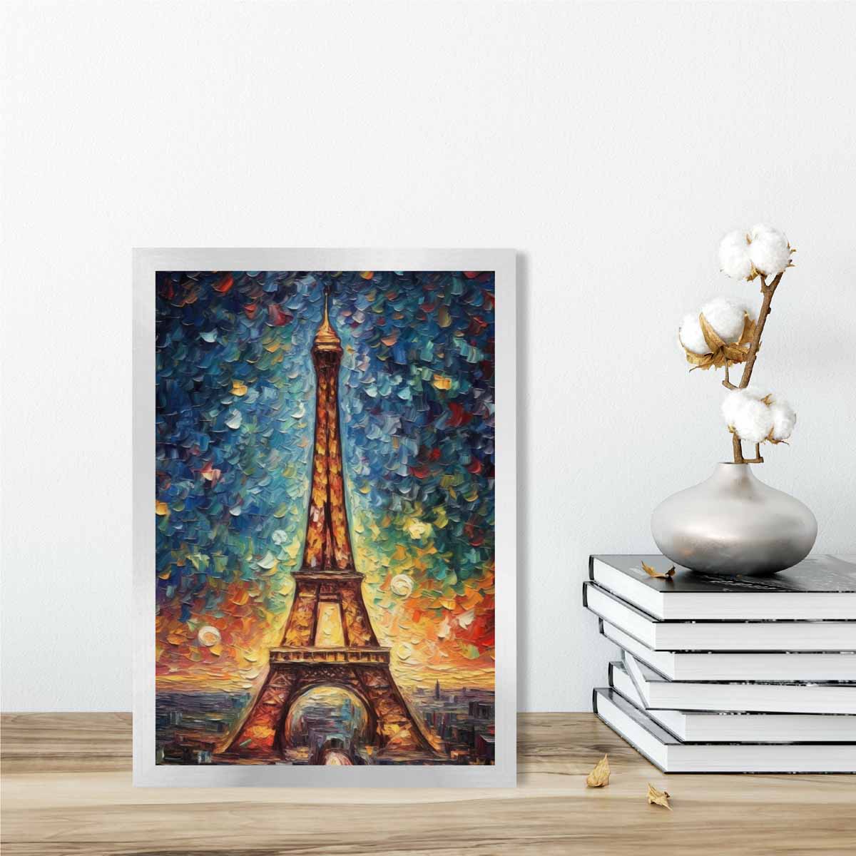 Colourful Painting Art Print of the Eiffel Tower