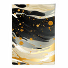 Abstract Fluid Art Print Grey Beige and Gold No 1