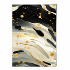Abstract Fluid Art Print Grey Beige and Gold No 3