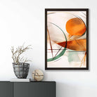 Abstract Shapes Art Print Green and Orange No 2