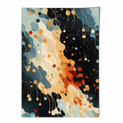 Abstract Fluid Art Print Blue Orange and Red No 1