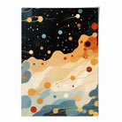 Abstract Fluid Art Print Blue Orange and Red No 4