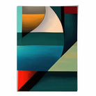 Abstract Colourful Shapes Art Print Blue Red Orange No 5