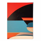 Abstract Colourful Shapes Art Print Blue Red Beige No 4