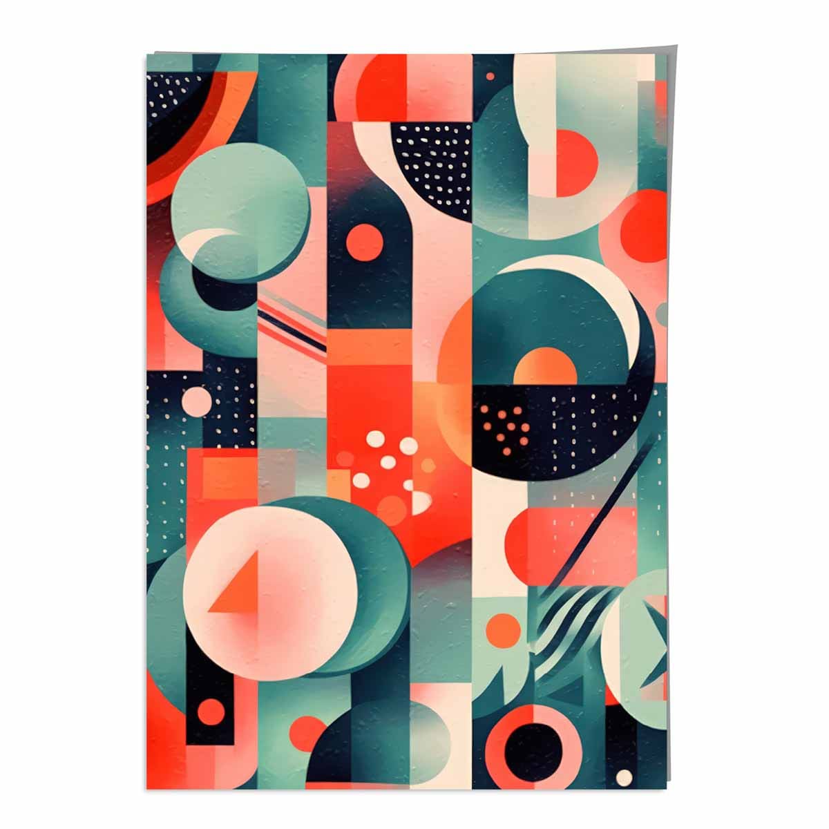 Abstract Colourful Pastel Shapes Art Print No 1
