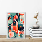 Abstract Colourful Pastel Shapes Art Print No 2