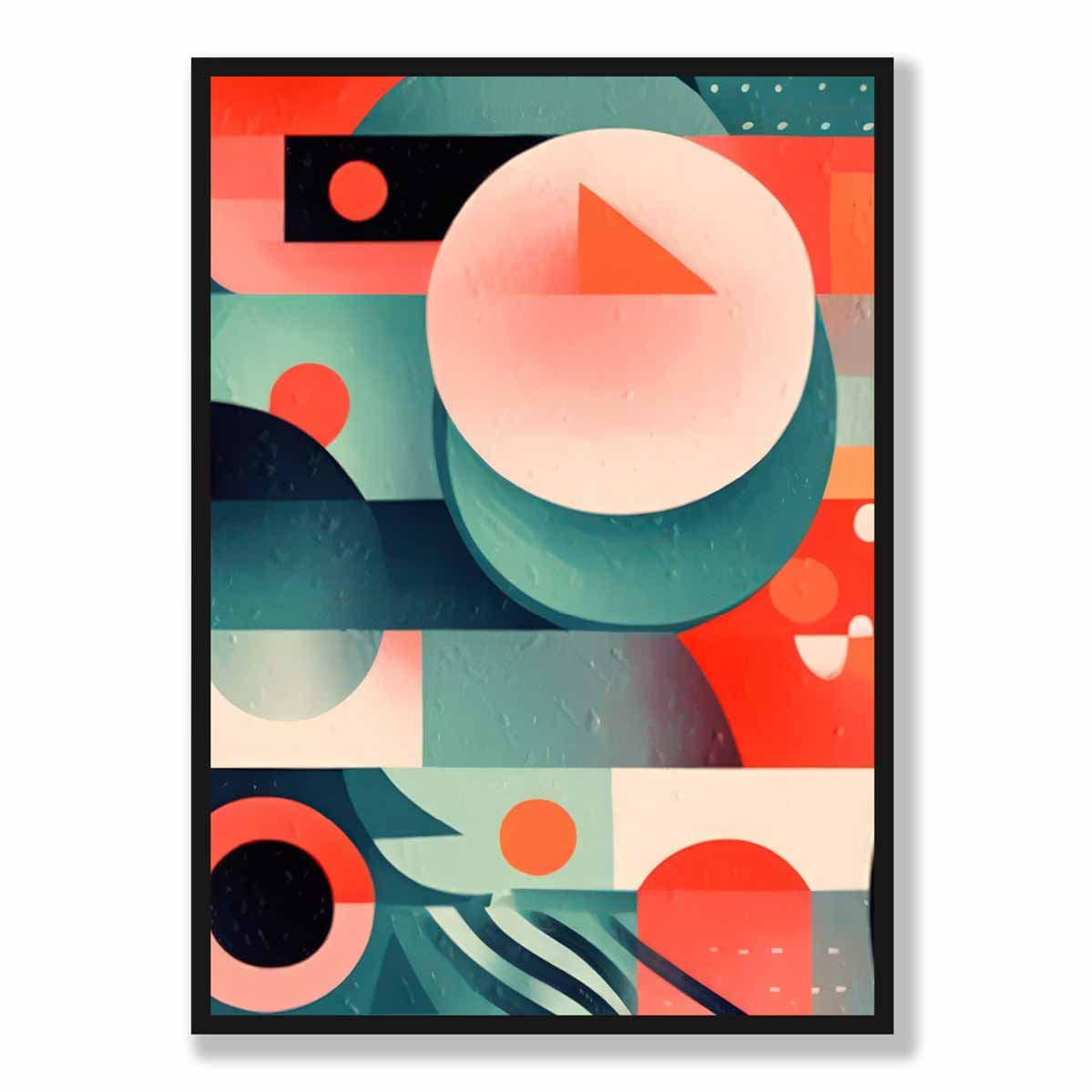 Abstract Colourful Pastel Shapes Art Print No 4
