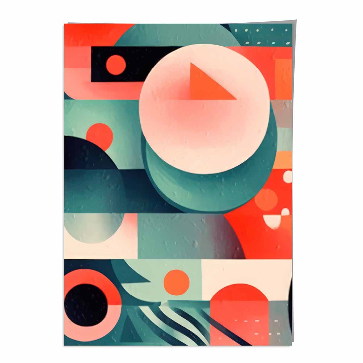Abstract Colourful Pastel Shapes Art Print No 4