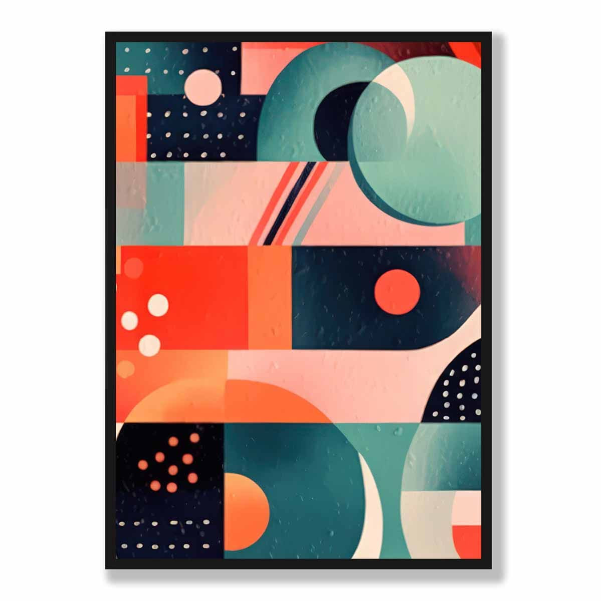 Abstract Colourful Pastel Shapes Art Print No 5