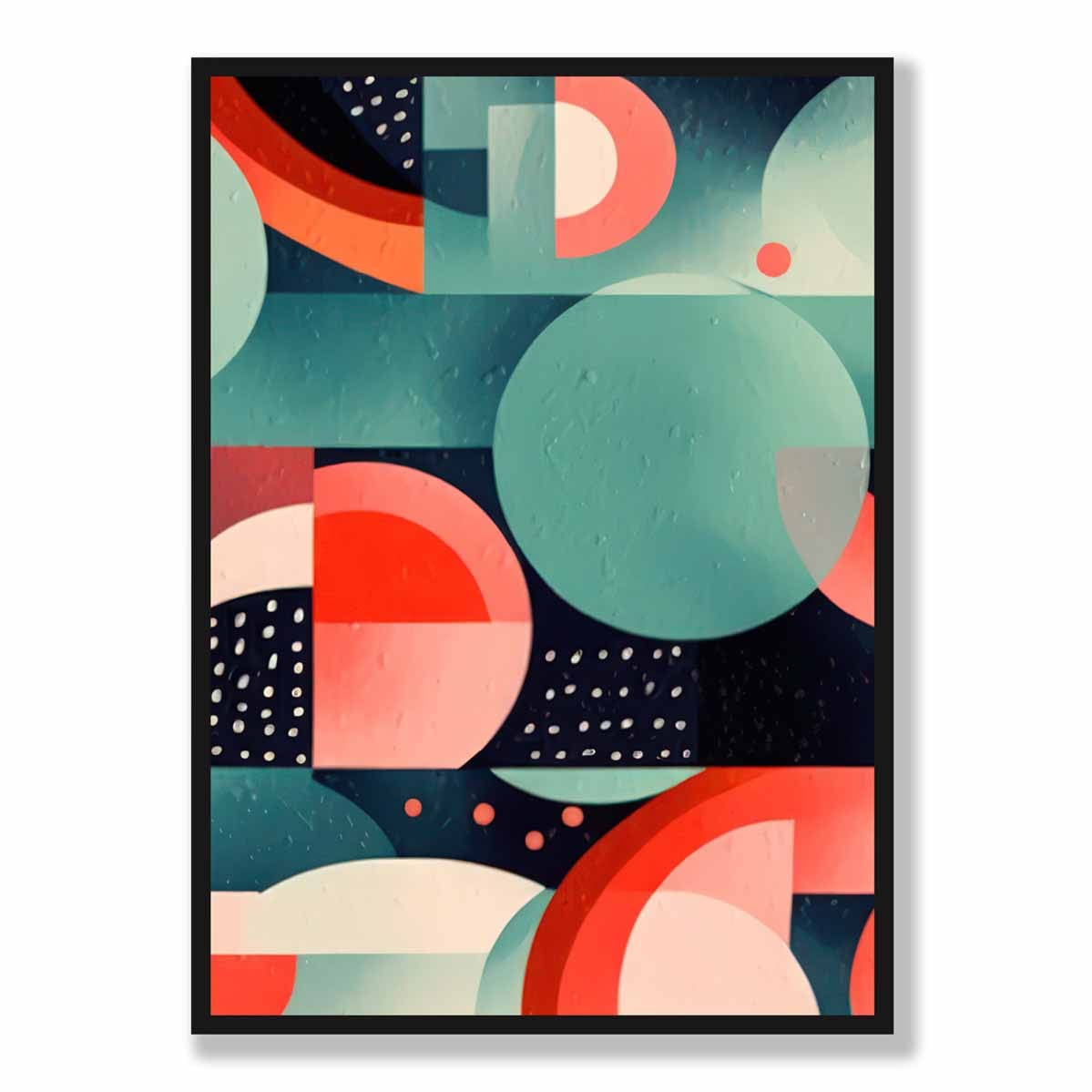 Abstract Colourful Pastel Shapes Art Print No 6