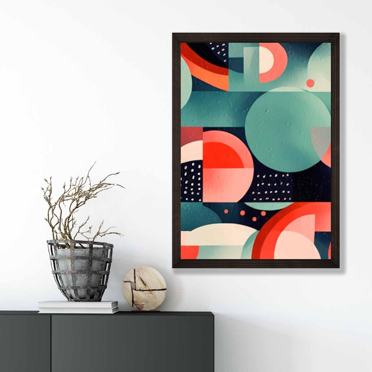 Abstract Colourful Pastel Shapes Art Print No 6