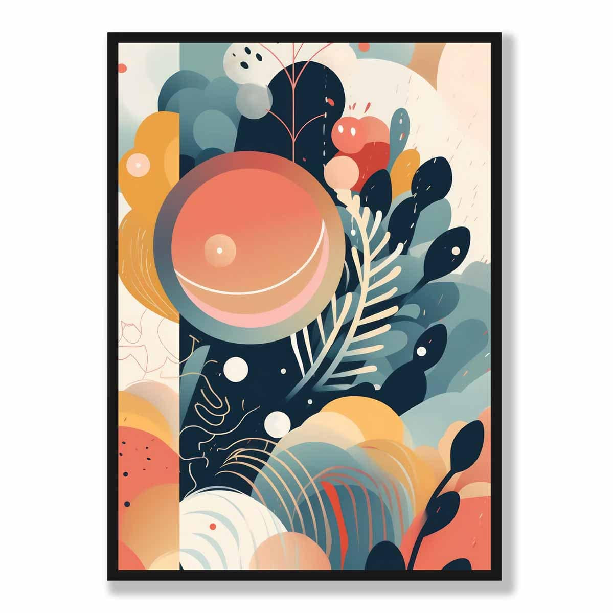 Abstract Colourful Pastel Floral Art Print No 1