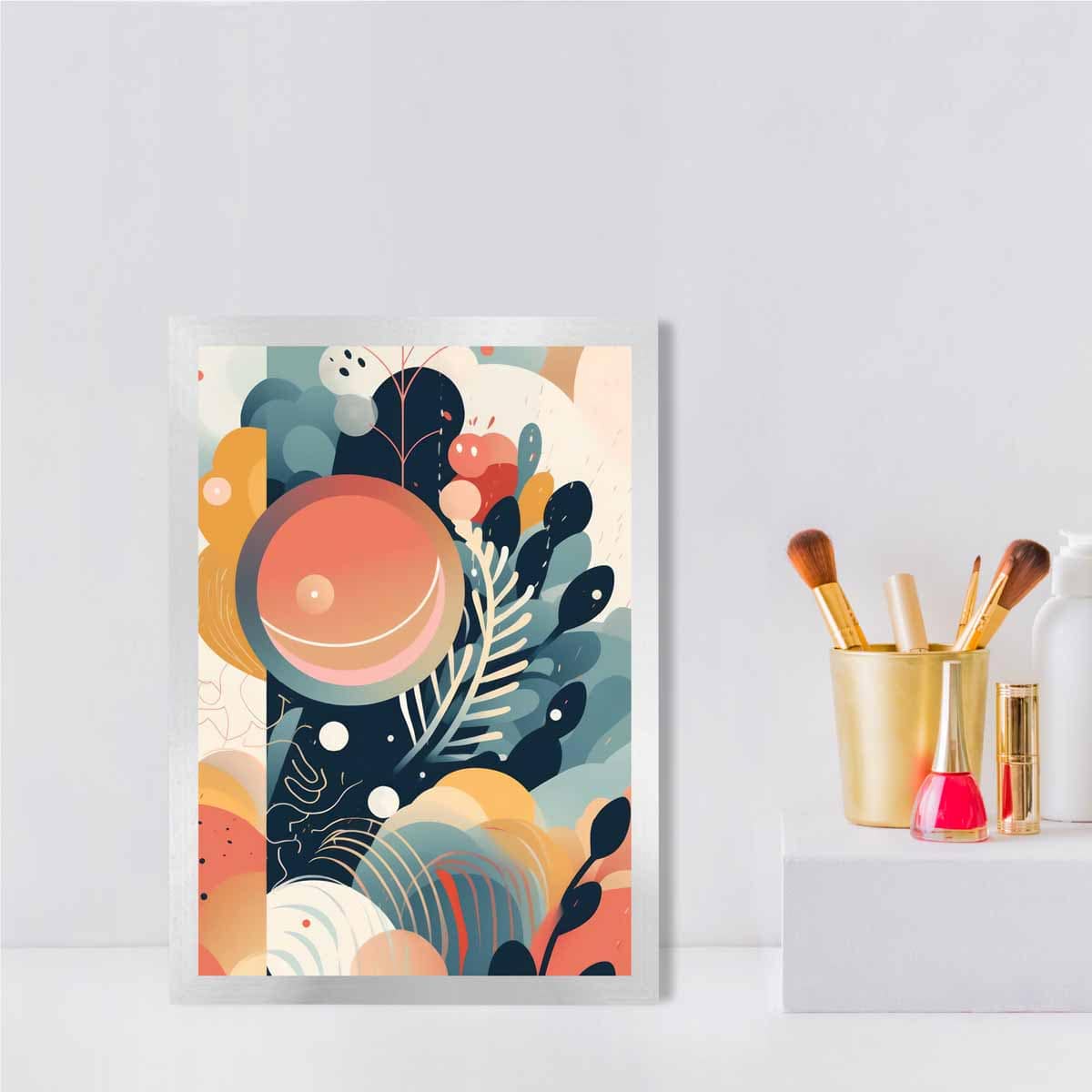 Abstract Colourful Pastel Floral Art Print No 1