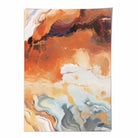Abstract Painting Fluid Art Print Orange Grey and Gold No 6
