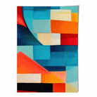 Abstract Painting Colourful Shapes Art Print Blue Red and Orange No 1