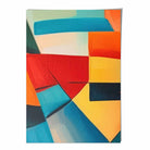Abstract Painting Colourful Shapes Art Print Blue Red and Yellow No 4