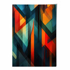 Modern Abstract Shapes Art Print Blue Red and Green No 1