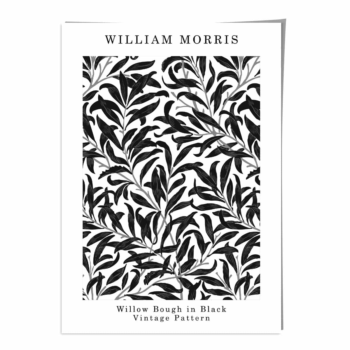 William Morris Black and White Willow Bough Art Print