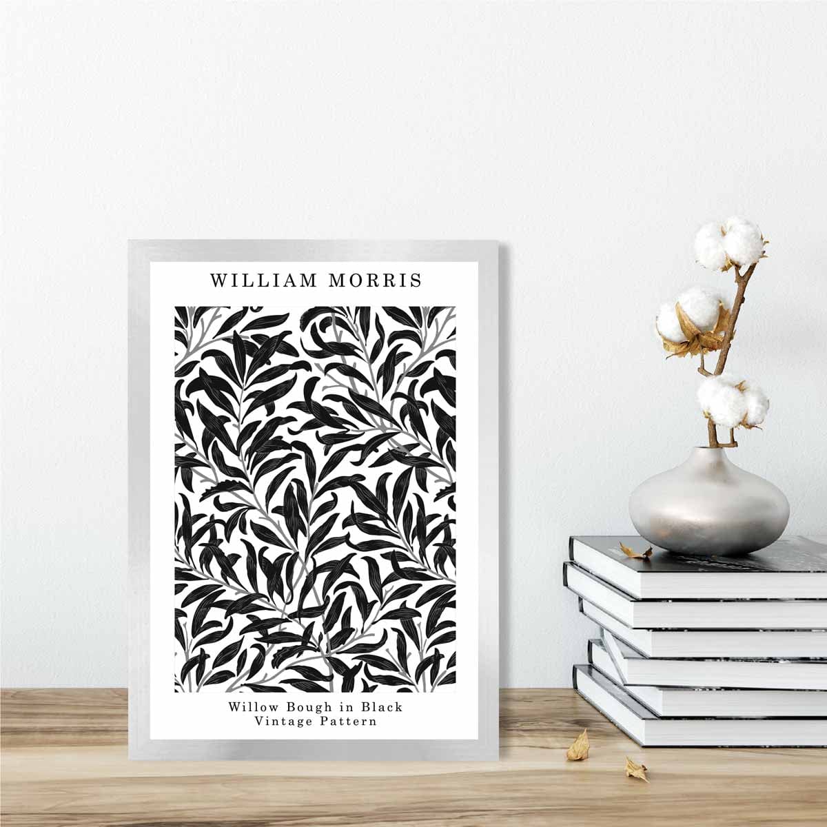 William Morris Black and White Willow Bough Art Print