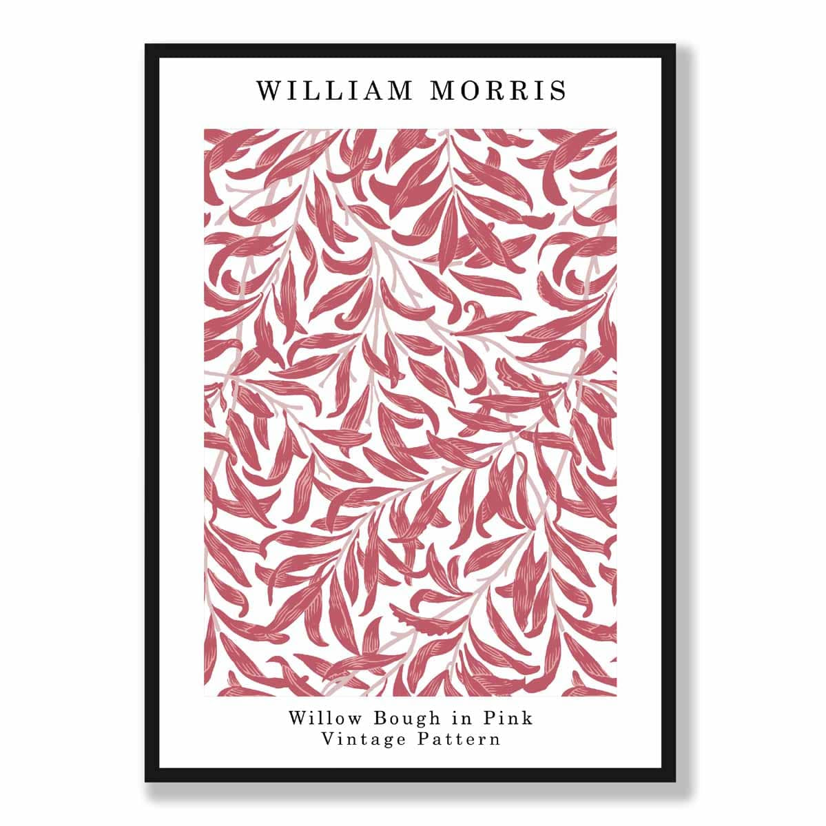 William Morris Raspberry Pink Willow Bough Art Print