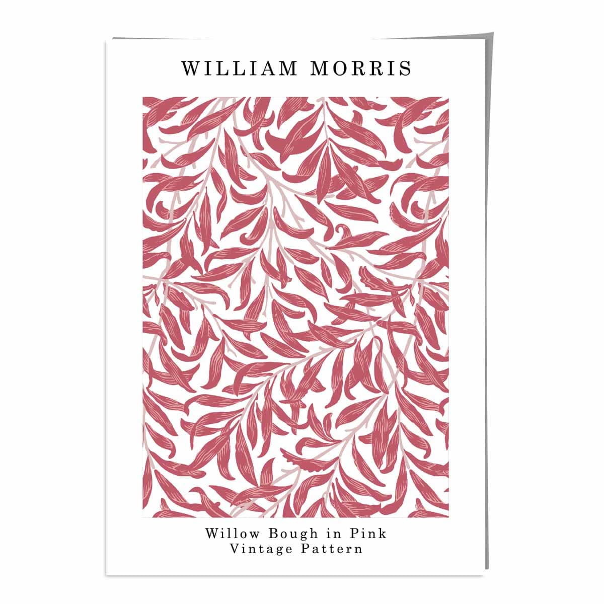 William Morris Raspberry Pink Willow Bough Art Print