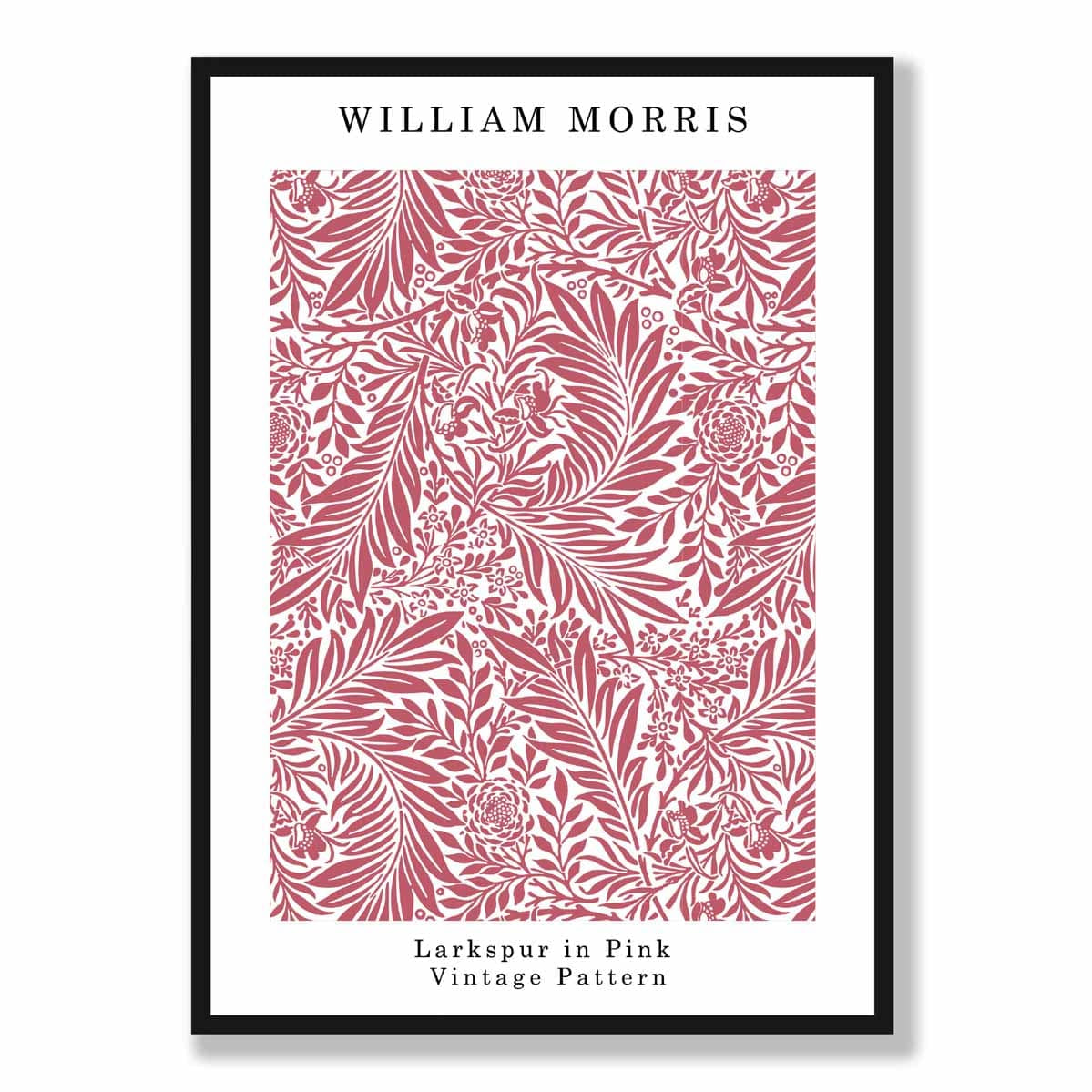 William Morris Raspberry Pink Larkspur Art Print