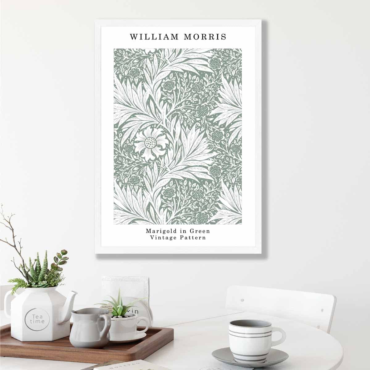 William Morris Sage Green Marigold Art Print