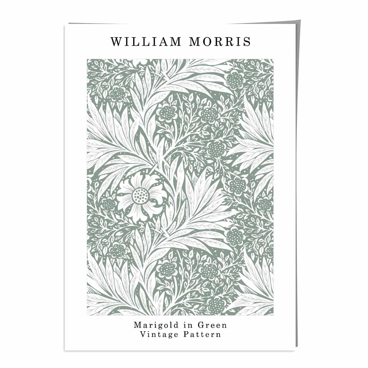 William Morris Sage Green Marigold Art Print