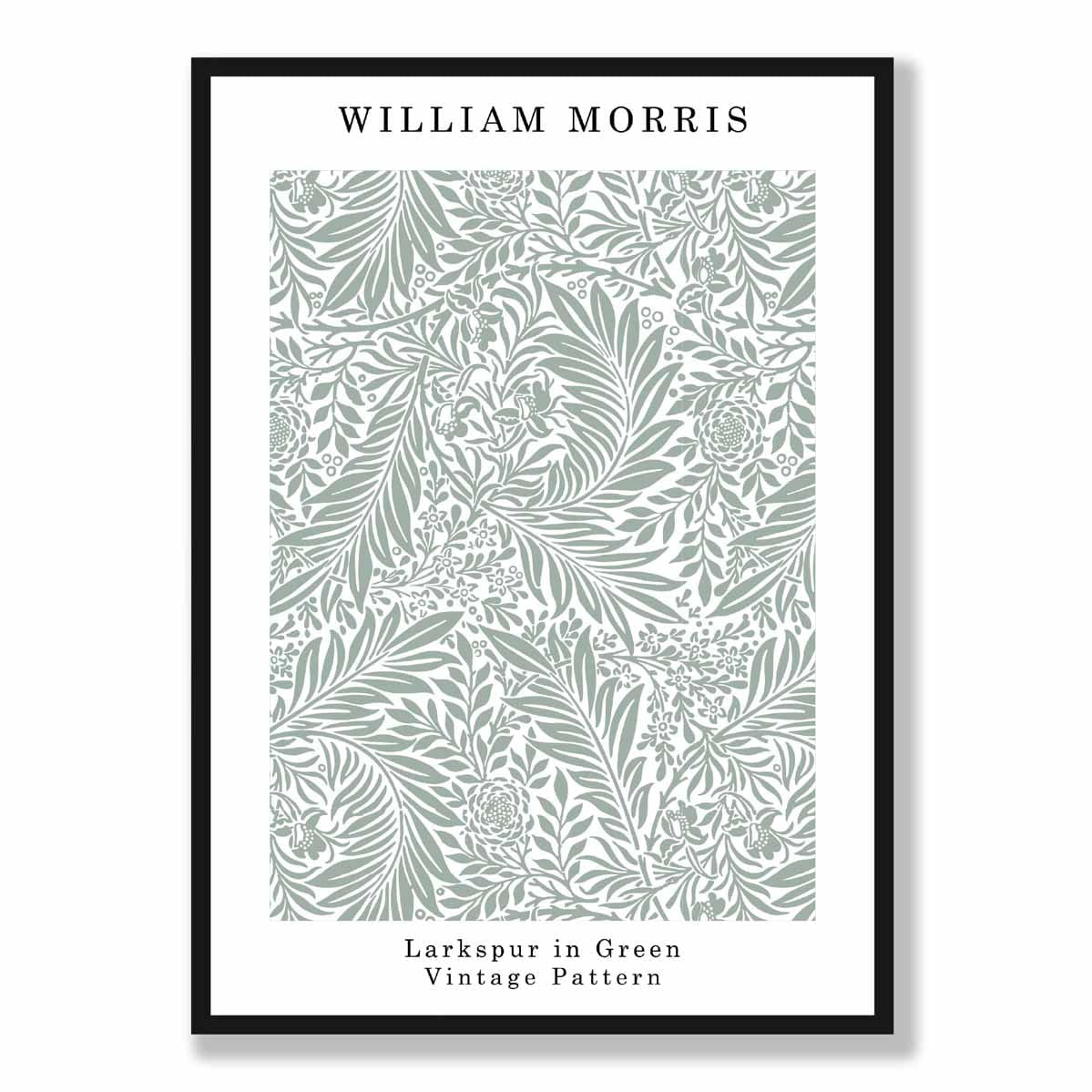 William Morris Sage Green Larkspur Art Print