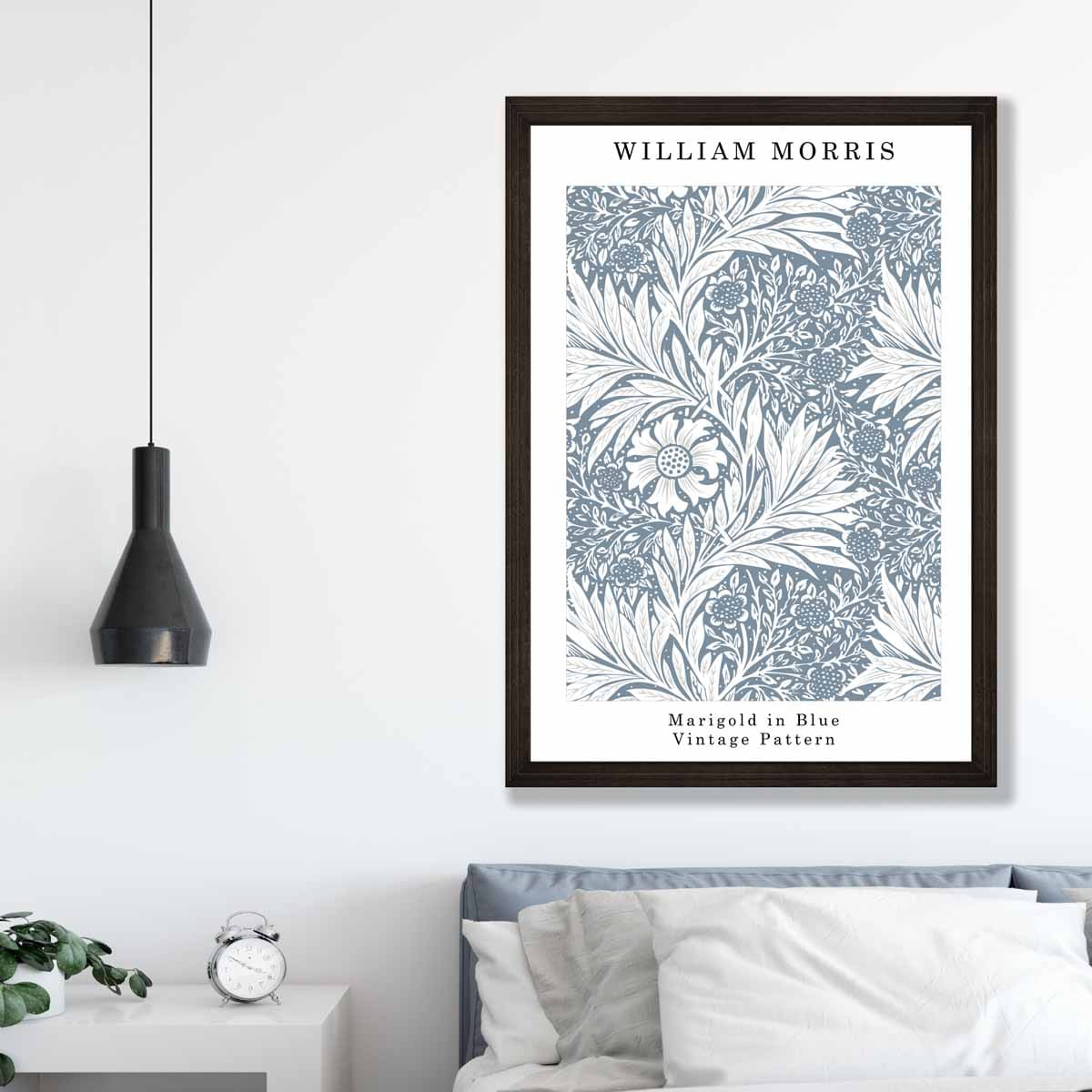 William Morris Blue Marigold Art Print