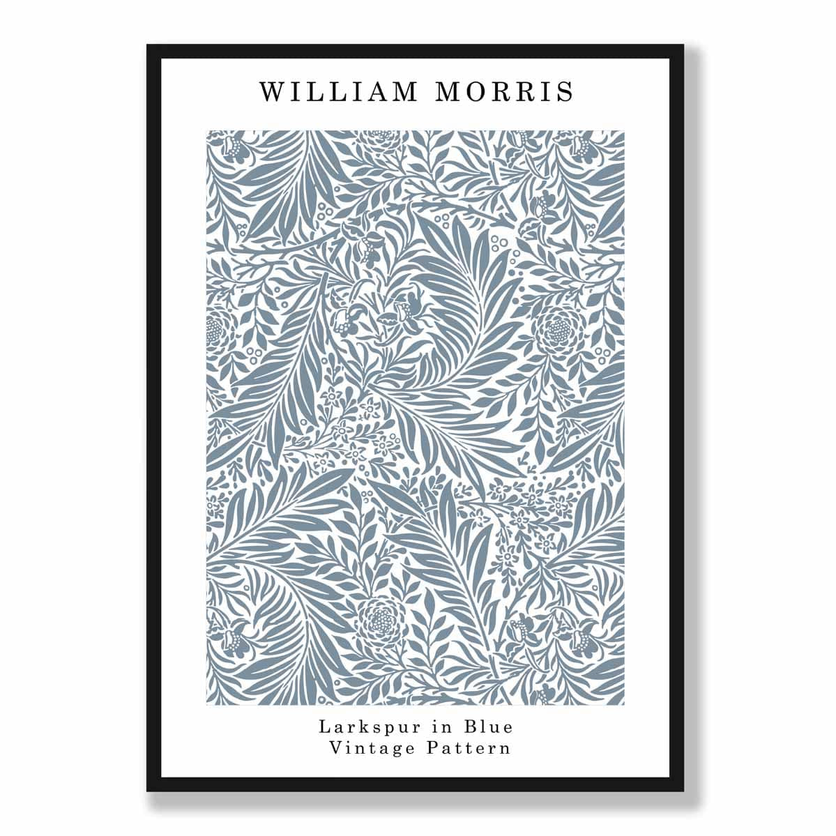 William Morris Blue Larkspur Art Print