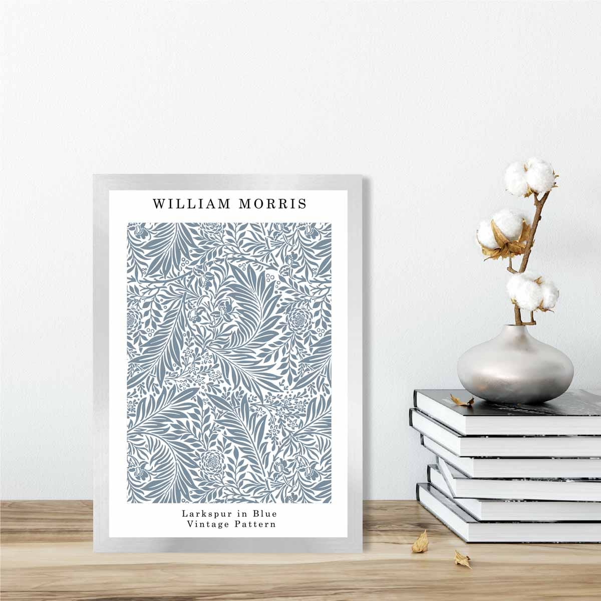 William Morris Blue Larkspur Art Print
