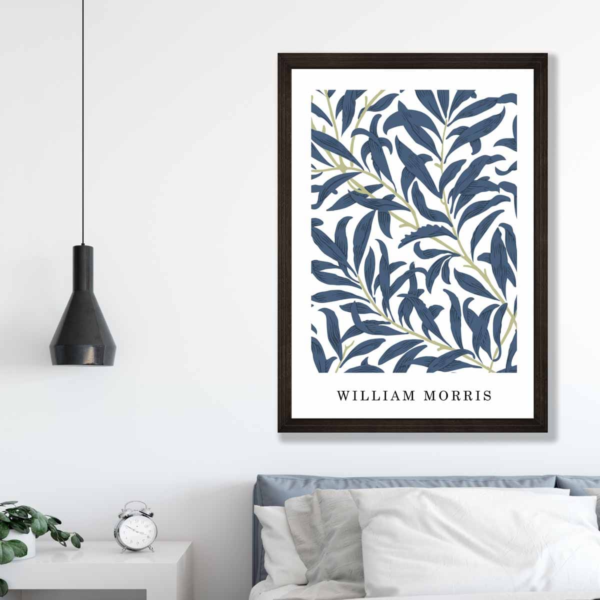William Morris Navy Blue Willow Art Print