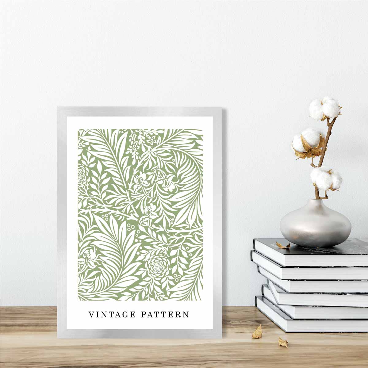 William Morris Green Vintage Floral Art Print