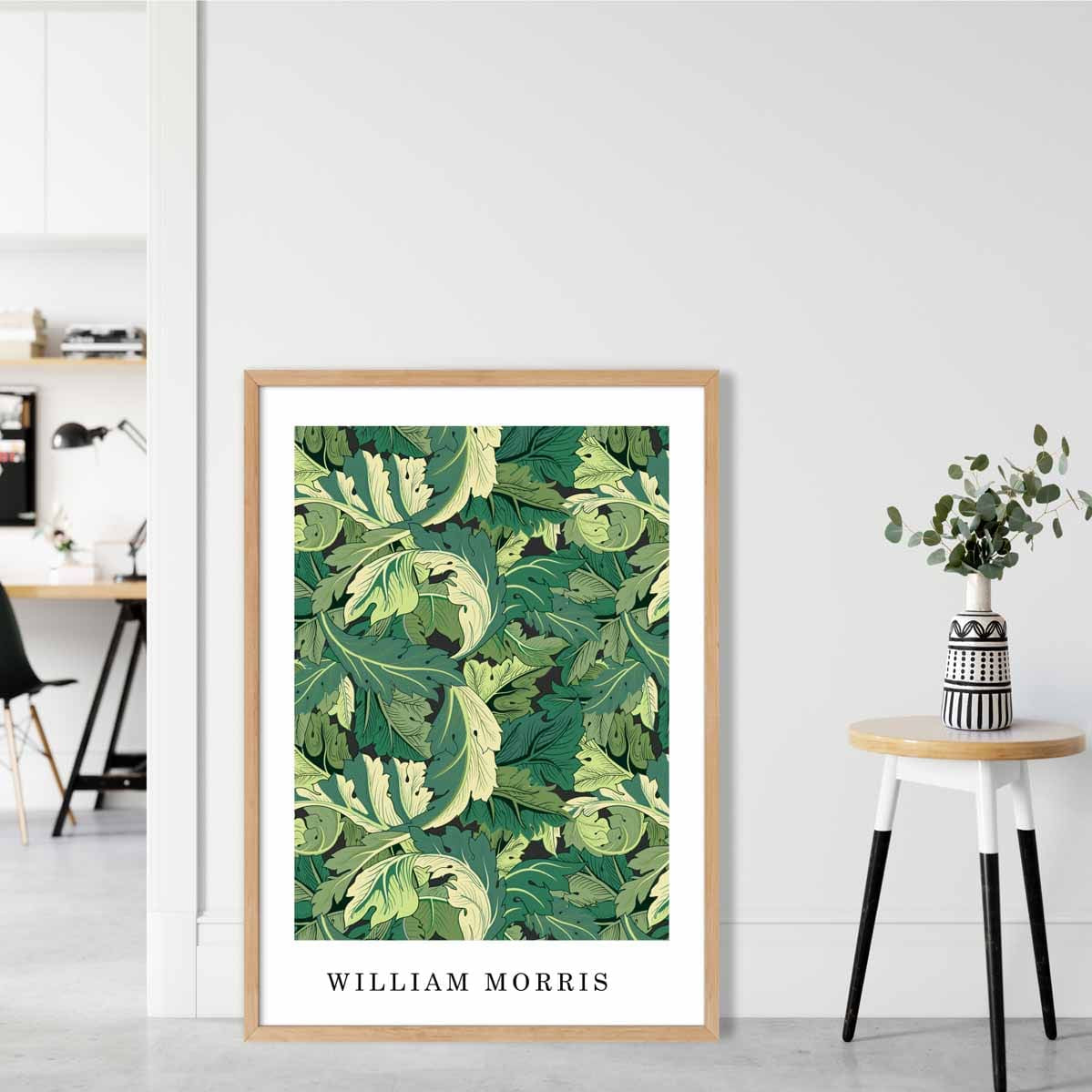 William Morris Acanthus in Bright Green Art Print