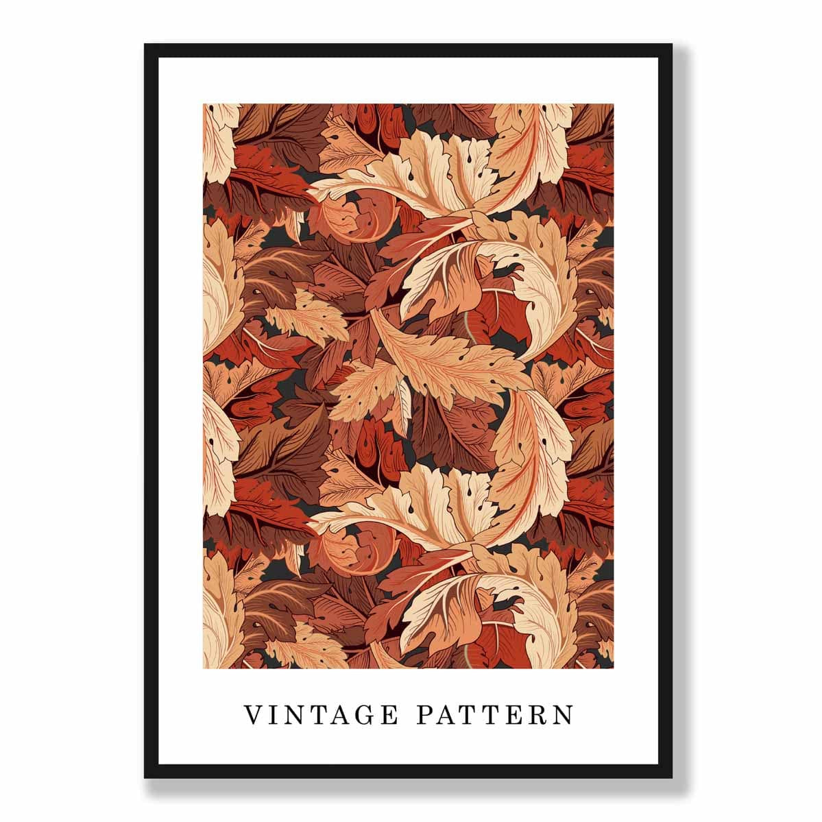 William Morris Acanthus in Terracotta Orange Art Print