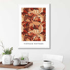 William Morris Acanthus in Terracotta Orange Art Print