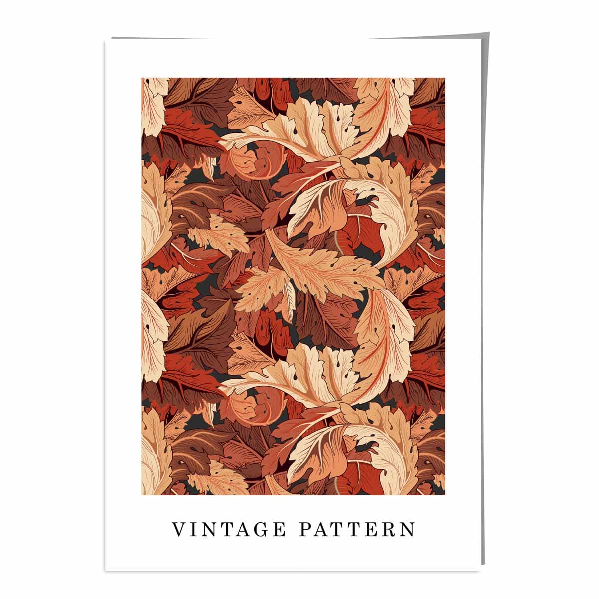 William Morris Acanthus in Terracotta Orange Art Print