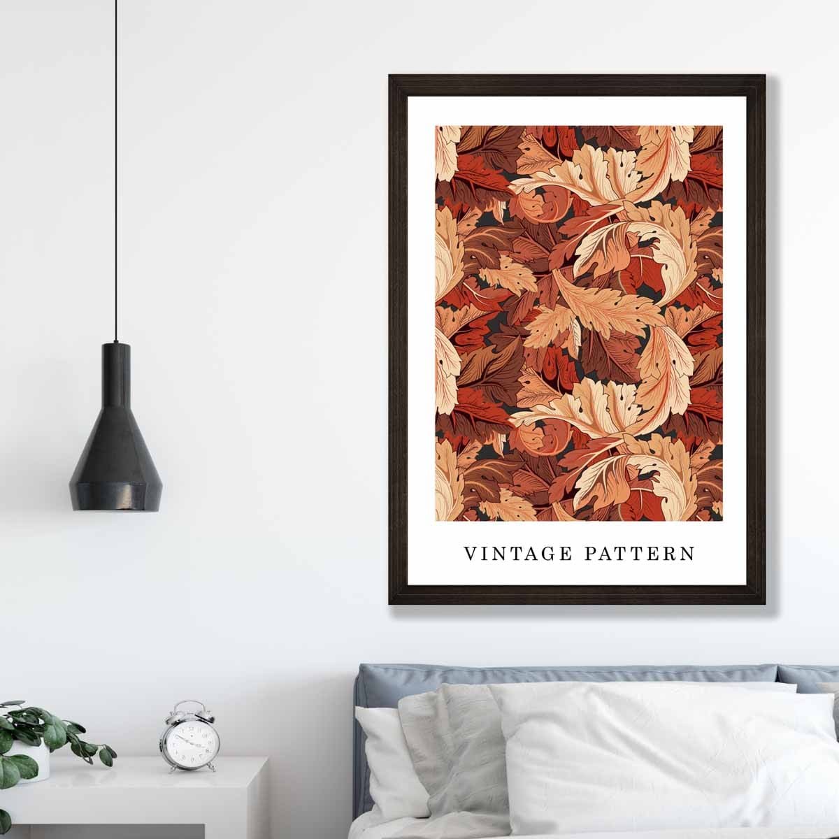 William Morris Acanthus in Terracotta Orange Art Print