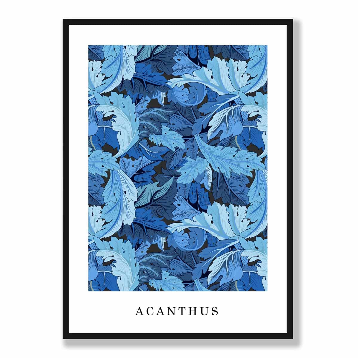William Morris Acanthus in Bright Blue Art Print